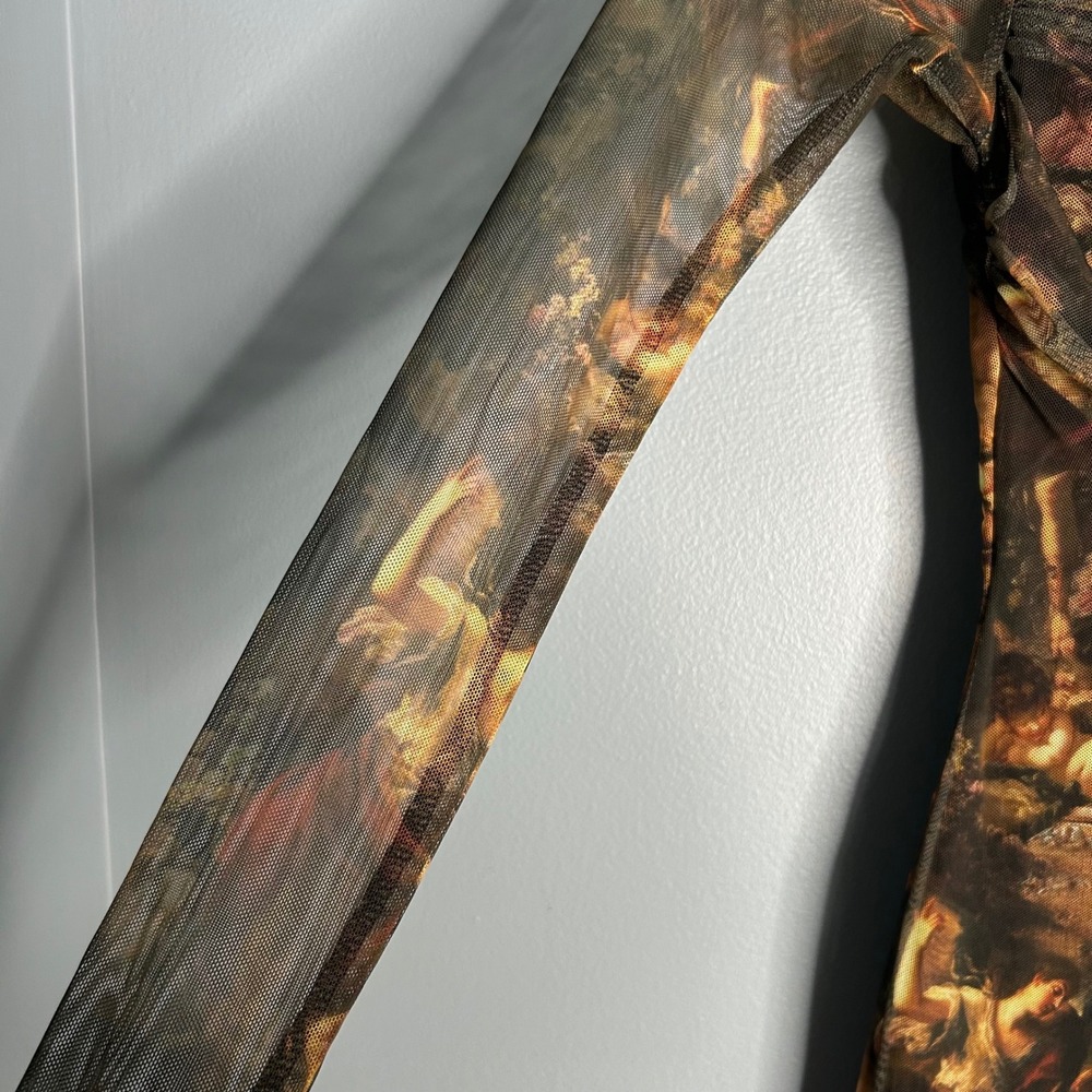 Elegant Artistic Print Midi Dress - Picture 6 of 13